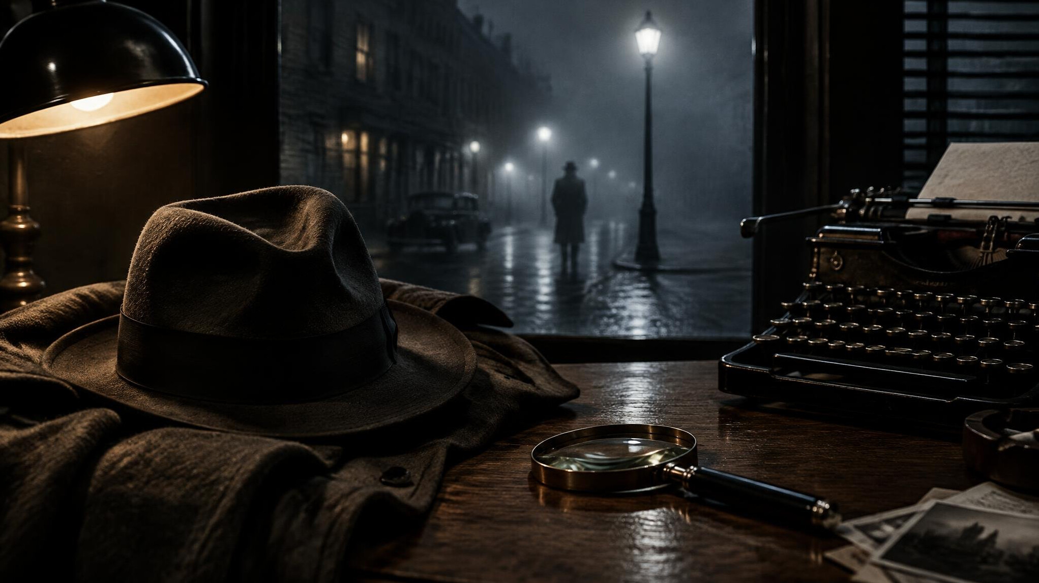 foggy street at night